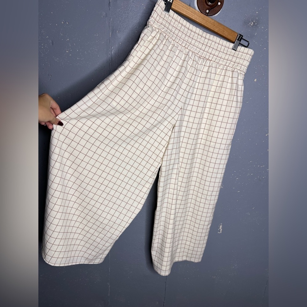 Sunday Best Sullivan Checkered Wide Leg Pant in Amber Earth (M) - Picture 7 of 8
